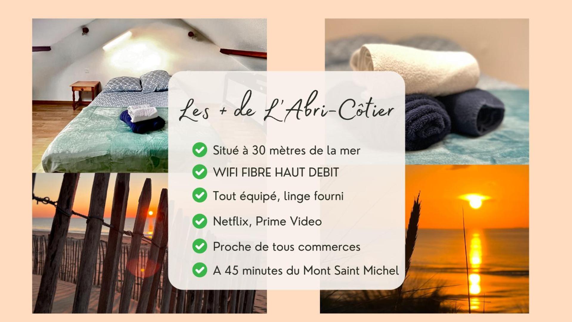 L'Abri-Cotier A 30 Metres De La Mer Annoville Eksteriør billede